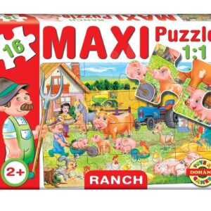 Dohány baby puzzle pro děti Maxi Ranč 16 dílků 640-6 barevné