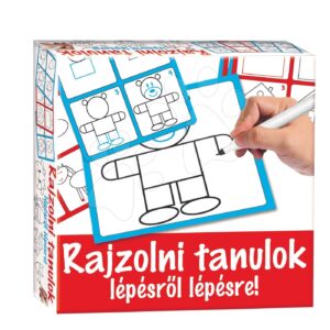 Dohány naučná hra tabule Kresli a smaž červená – Učíme se kreslit postavičky krok za krokem 506-2