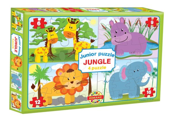 Dohány puzzle Junior Jungle 4 Zvířátka z džungle 502-10