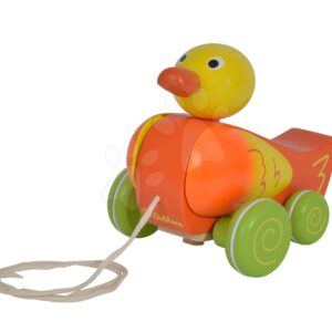 Dřevěná kachnička na tahání Pull along Animal Duck Eichhorn se zvukem a pohyblivými částmi od 12 měsíců