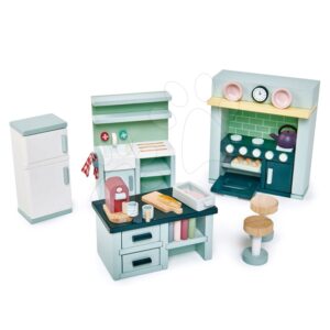 Dřevěný nábytek do kuchyňky Dovetail Kitchen Set Tender Leaf Toys 6dílná souprava s komplet vybavením a doplňky