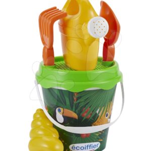 Écoiffier kbelík set do písku 17 cm Jungle s konvičkou 6dílné 685