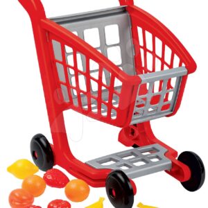 Écoiffier nákupní vozík s potravinami 100% Chef 1225-Z červeno-stříbrný