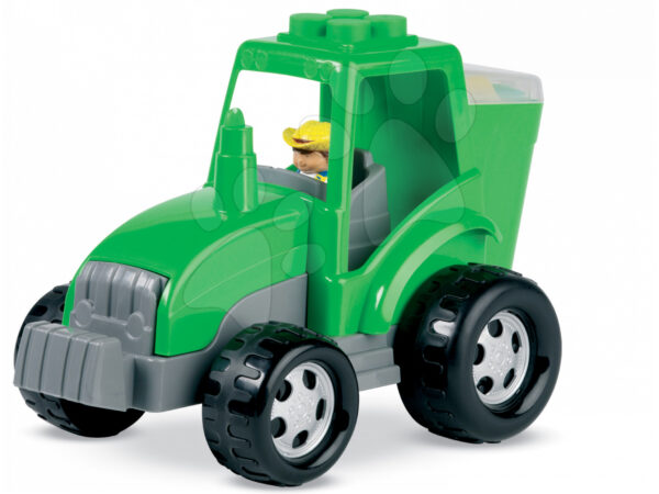 Écoiffier plastový traktor se stavebnicí Abrick 1584 zelený nebo červený