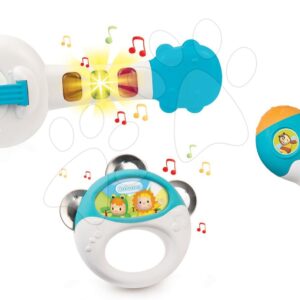 Hudební nástroje Cotoons Smoby elektronické ukulele cymbal a maracas