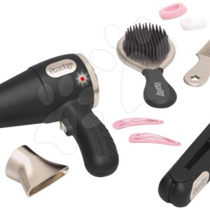 Kadeřnice s elektronickým vysoušečem vlasů My Beauty Hair Set Smoby s kulmou kartáčem hřebenem a doplňky do vlasů