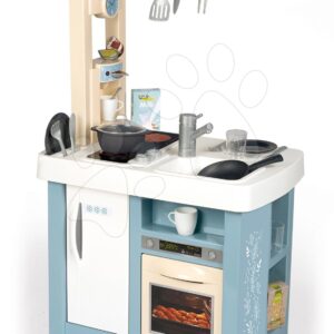 Kuchyňka se zvukem Bon Appetit Kitchen Grey Smoby s pečící troubou a chladnička s 23 doplňky