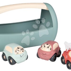 Kufřík na nářadí s autíčky Vehicles Little Smoby tři zvířátka dopravní prostředky od 12 měsíců