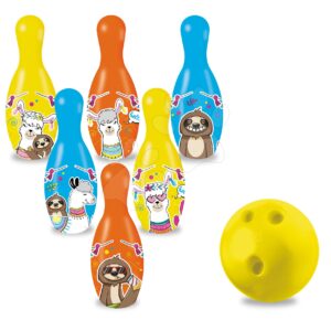 Kuželky pohádkové Llama a přátelé Skittles Mondo 6 figur (20 cm vysoké)