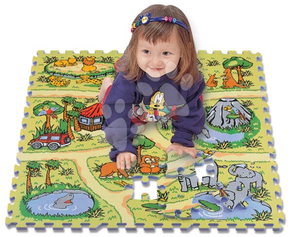 Lee pěnové puzzle Safari zvířátka 81 dílů TM002 barevné
