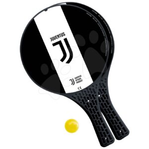 Mondo tenisový set F.C.Juventus s 2 raketami a míčkem 15022 bílo-černé