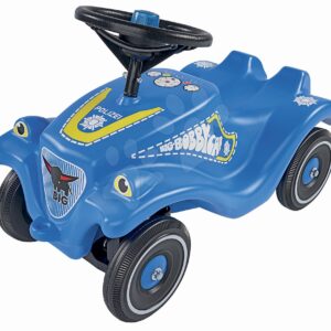 Odrážedlo auto Bobby Car Classic Police BIG modré se zvukem a světlem a s nálepkami v různých jazycích od 12 měsíců