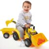 Odrážedlo s přívěsem Backhoe Ride on Maxi Abrick Écoiffier s bagrem a nakladačem 6 maxi kostek od 12–36 měsíců - Image 2