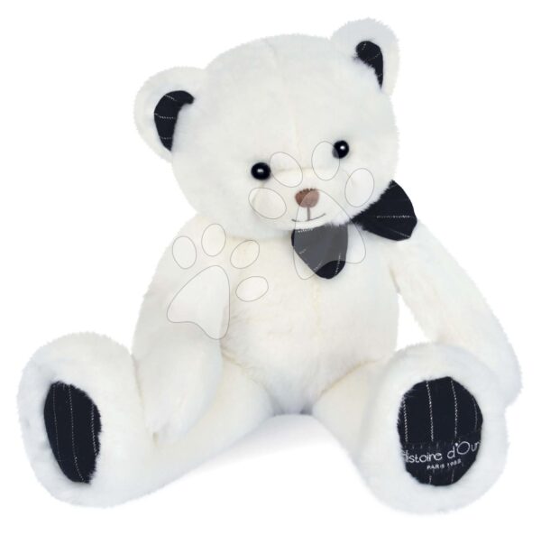 Plyšový medvídek Bear Ivory Les Preppy Chics Histoire d’ Ours bílý 30 cm v dárkovém balení od 0 měsíců