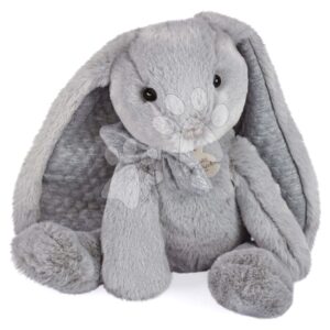 Plyšový zajíček Bunny Pearl Grey Les Preppy Chics Histoire d’ Ours šedý 40 cm v dárkovém balení od 0 měsíců