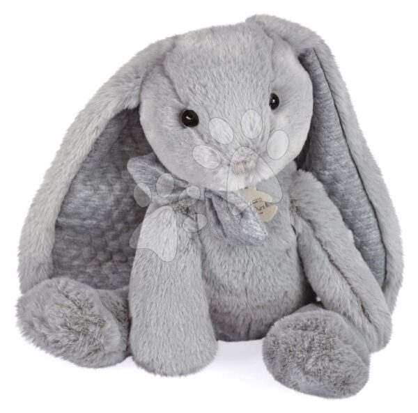 Plyšový zajíček Bunny Pearl Grey Les Preppy Chics Histoire d’ Ours šedý 40 cm v dárkovém balení od 0 měsíců