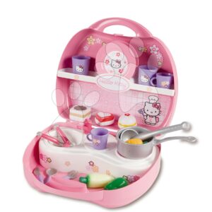 Smoby kuchyňka pro děti Hello Kitty mini v kufříku 24472 světle růžová