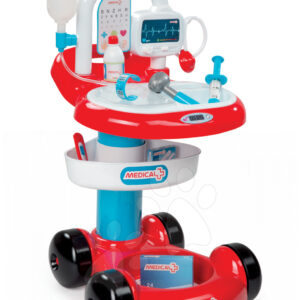 Smoby lékařský vozík pro děti 24422 červeno-bílý