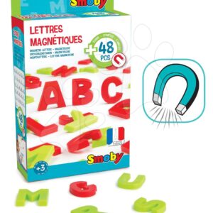 Smoby sada magnetické abecedy 48 kusů 430100 zeleno-červená