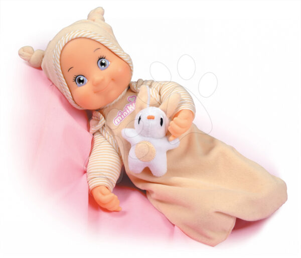 Smoby uspávající panenka pro děti MiniKiss 160154 béžová
