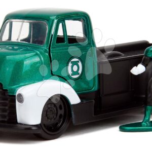 Autíčko Chevy COE 1952 DC Jada kovové s otevíratelnými dveřmi a figurka Green Lantern délka 12 cm 1:32