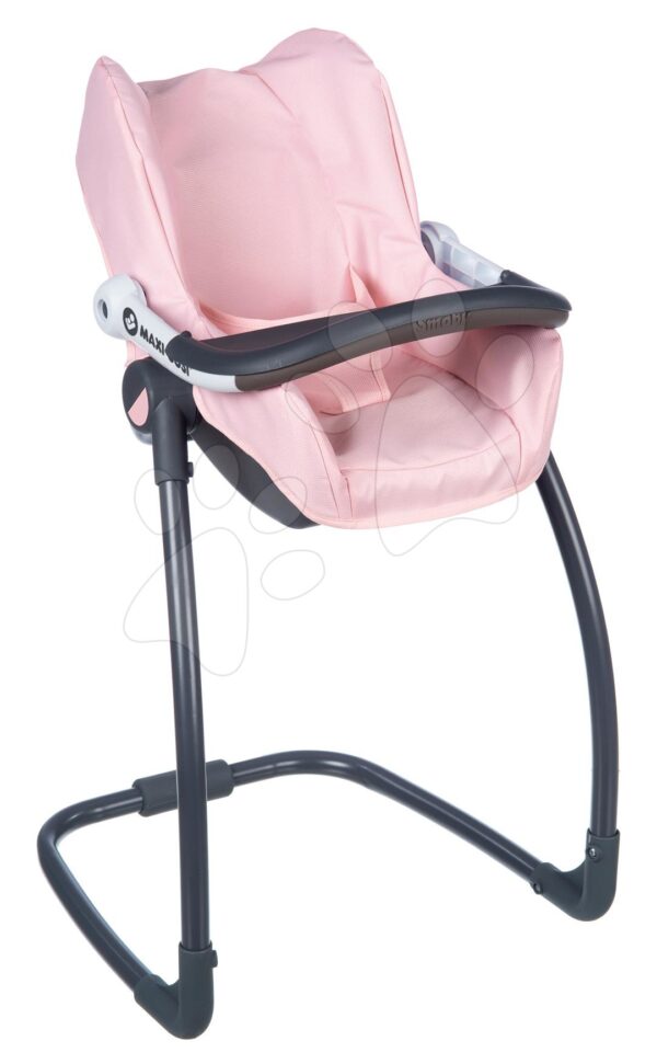 Jídelní židle s autosedačkou a houpačkou Powder Pink Maxi Cosi&Quinny Smoby trojkombinace s bezpečnostním pásem