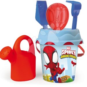 Kbelík set Spidey Spiderman Garnished Bucket Smoby s konvičkou 17 cm výška od 18 měsíců