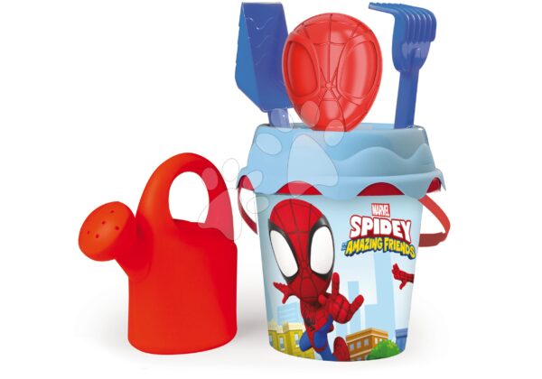 Kbelík set Spidey Spiderman Garnished Bucket Smoby s konvičkou 17 cm výška od 18 měsíců