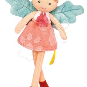 Panenka víla Gaia Forest Fairies Jolijou 25 cm v růžových šatech se zelenými křídly z jemného textilu od 5 let
