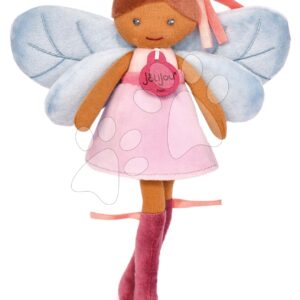 Panenka víla Tara Forest Fairies Jolijou 25 cm ve fialových šatech s modrými křídly z jemného textilu od 5 let