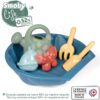 Pískoviště ekologické mušle s bábovičkami Mini Sand Pit Green Smoby s konvičkou a lopatka s hrabičkami 35 cm pro malé prostory od 18 měsíců - Image 2