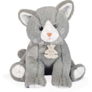 Plyšová kočička Baby Cat Powder Grey Histoire d’Ours šedá 18 cm v dárkovém balení od 0 měsíců