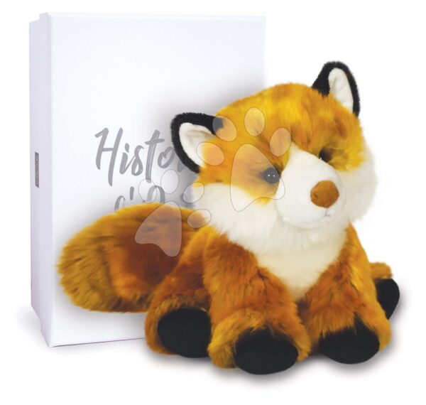 Plyšová liška Gus the Fox Histoire d’Ours oranžová 28 cm v dárkovém balení od 0 měsíců