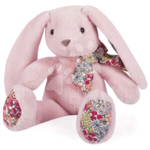 Plyšový zajíček Bunny Tender Pink Copain Calin Histoire d’ Ours růžový 25 cm v dárkovém balení od 0 měsíců