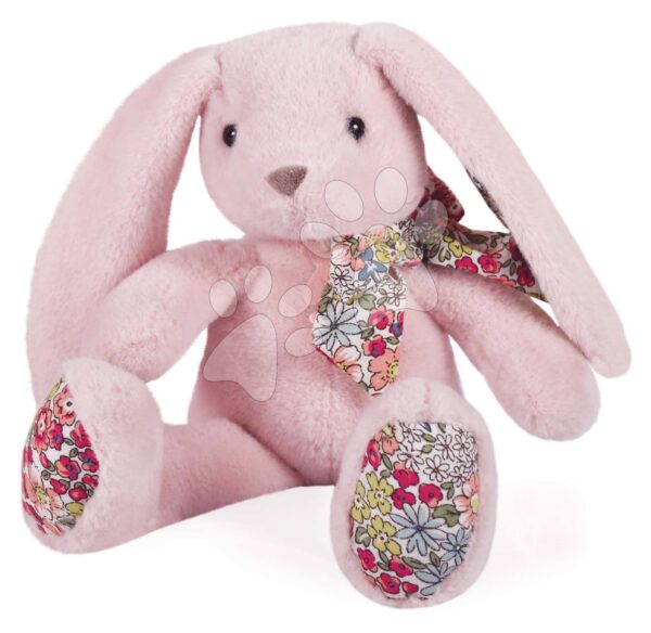 Plyšový zajíček Bunny Tender Pink Copain Calin Histoire d’ Ours růžový 25 cm v dárkovém balení od 0 měsíců