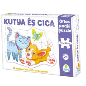 Puzzle podlahové pejsek a kočička Dohány velké 12 dílů od 24 měsíců