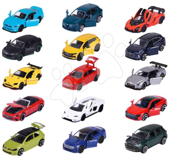 Autíčko prémiové Premium Cars Majorette kovové otevíratelné s odpružením a sběratelskou kartičkou různé druhy