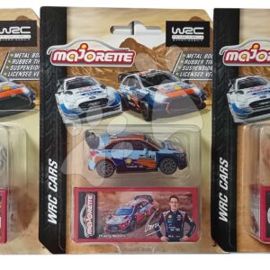 Autíčko rally WRC Cars Majorette kovové s gumovými kolečky a sběratelskou krabičkou 7