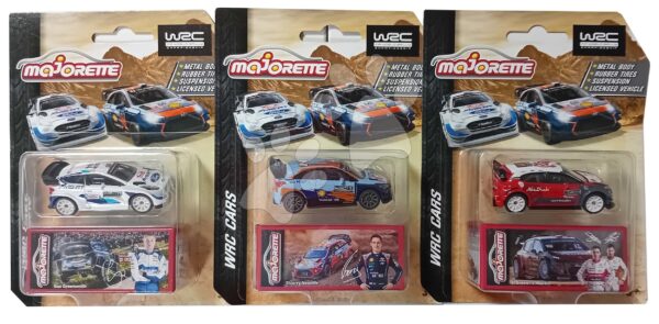 Autíčko rally WRC Cars Majorette kovové s gumovými kolečky a sběratelskou krabičkou 7
