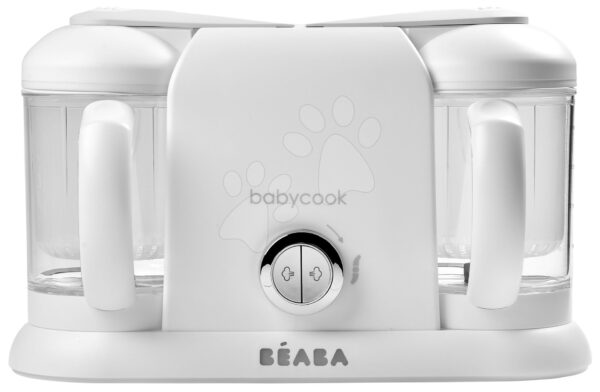 Parní vařič a mixér Beaba Babycook® Duo Plus White Silver dvojitý od 0 měsíců