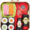Potraviny na tácku Sushi 100% Chef Écoiffier s hůlkami a přísadami 13 dílů od 18 měsíců - Image 2