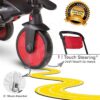 Tříkolka a kočárek skládací STR7 Urban 7v1 smarTrike červená se sklopným sedadlem TouchSteering s EVA kolečky od 6 měsíců - Image 2