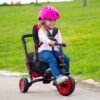 Tříkolka a kočárek skládací STR7 Urban 7v1 smarTrike červená se sklopným sedadlem TouchSteering s EVA kolečky od 6 měsíců - Image 3