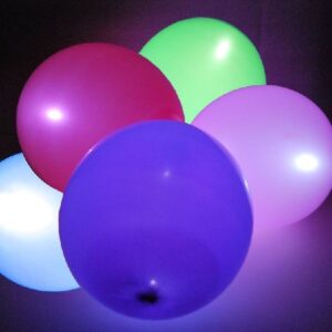 Barevné balóny s LED osvětlením - 5 ks