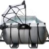 Bazén s krytem pískovou filtrací a tepelným čerpadlem Black Leather pool Exit Toys ocelová konstrukce 400*200*100 cm černý od 6 let - Image 2