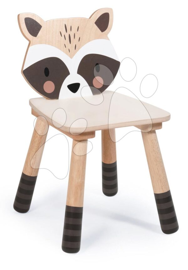 Dřevěná židle mýval Forest Racoon Chair Tender Leaf Toys pro děti od 3 let