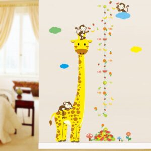 Nálepky na stěnu - metr žirafa