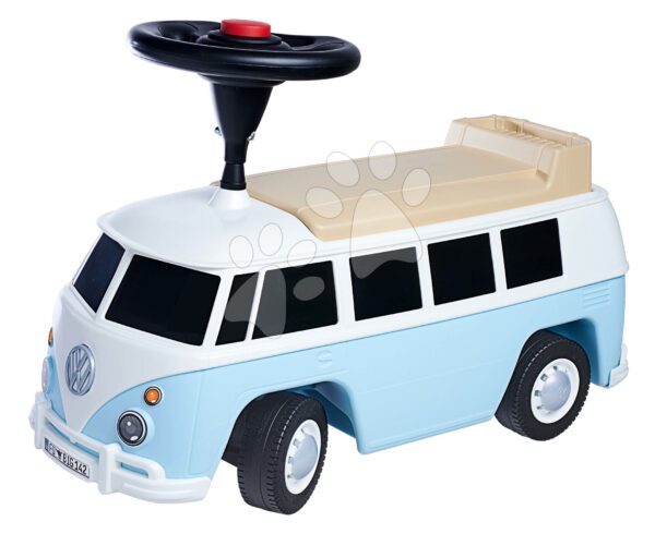 Odrážedlo minibus se zvukem Baby Volkswagen T1 Blue BIG s reálným designem a odkládací prostorem od 18 měsíců