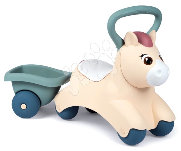 Odrážedlo s přívěsem Baby Pony Ride On Little Smoby ergonomicky tvarované s velkým držadlem pro nejmenší od 12 měsíců