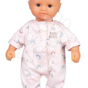 Panenka Natur Baby D'Amour Baby Nurse Smoby měkké tělíčko v pastelových dupačkách 32 cm od 18 měsíců